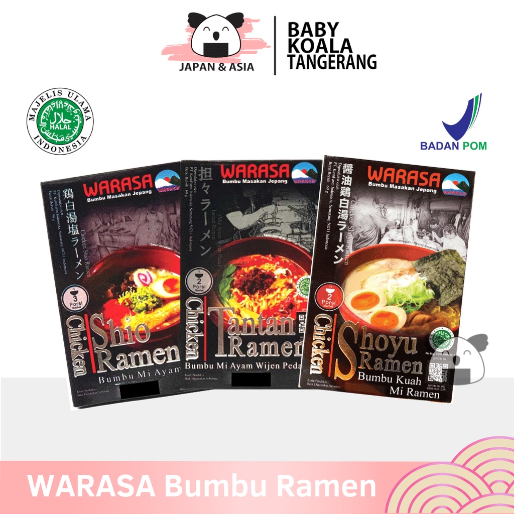 

WARASA Bumbu Ramen Chicken Shoyu Instan 50 g Halal │Bumbu Shoyu.