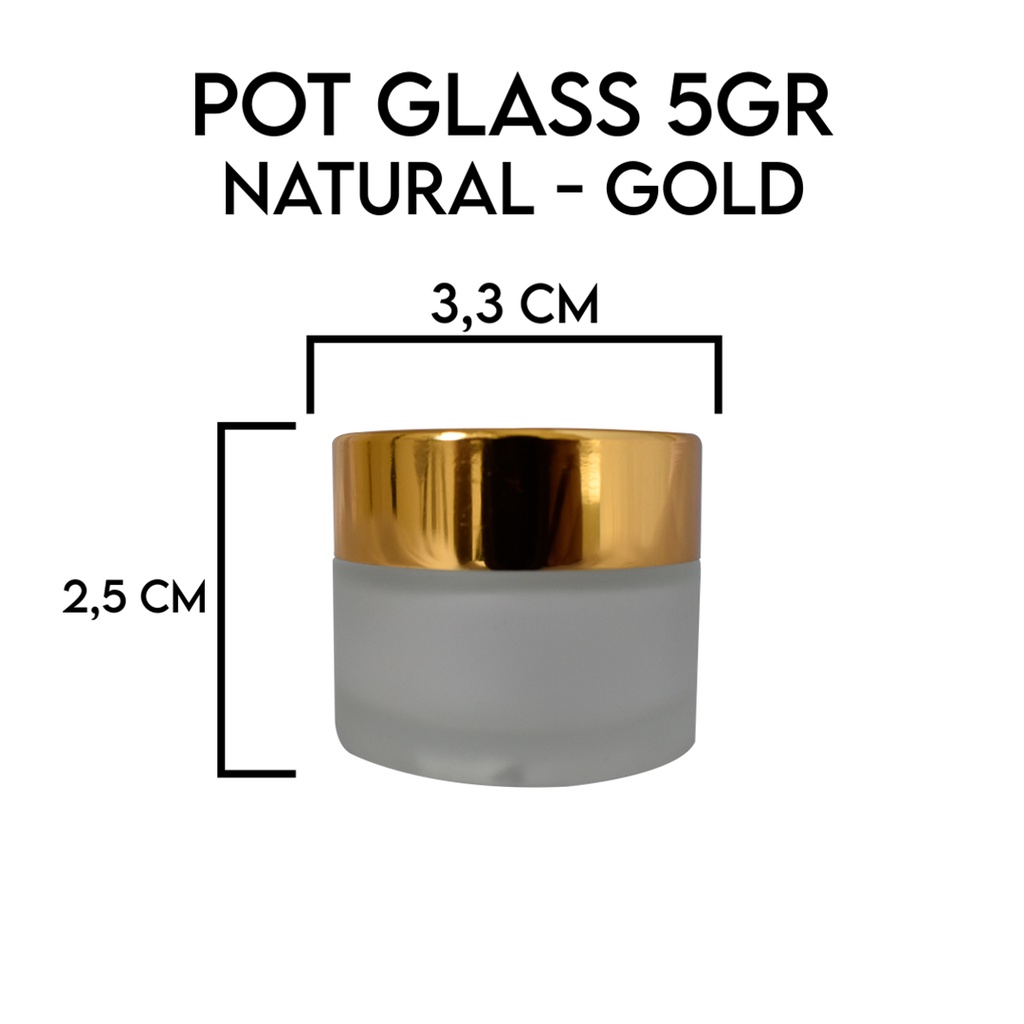 POT GLASS 10 GR / POT ACRYLIC 10 GR / POT IMPOR 10 GR / POT AKRILIK 10 GR emas