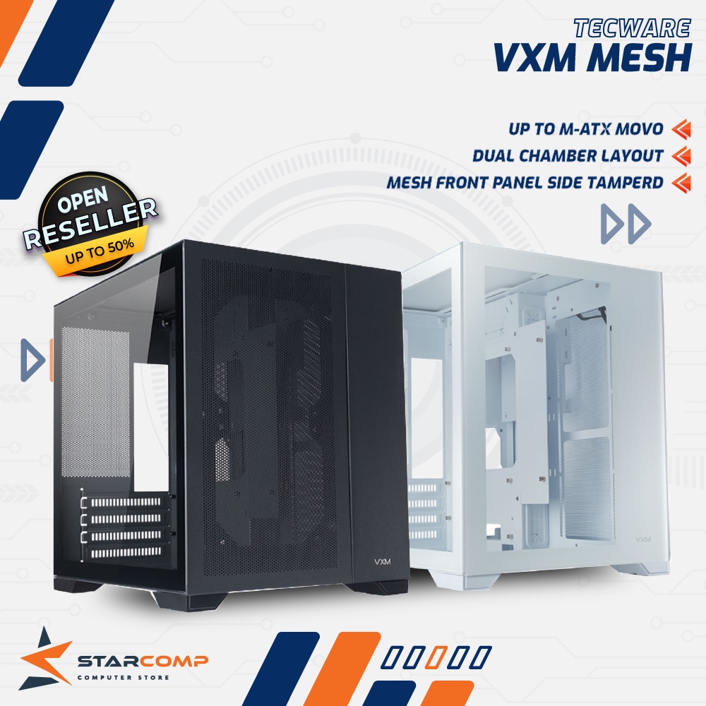 Tecware VXM Mesh Dual Chamber m-ATX Case Gaming