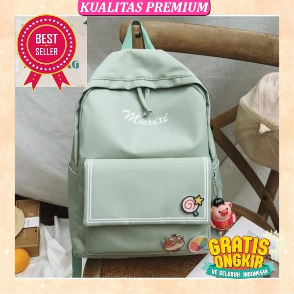 Unique.Co - Tas Ransel Sekolah Anak Wanita Cat Happy Premium / Tas Ransel Sekolah Tk Sd Smp Sma / Ba