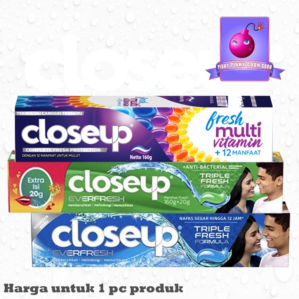 Closeup Pasta Gigi Everfresh Icy White Multivitamin160g 110g 65g Triple Fresh Close Up Toothpaste Odol