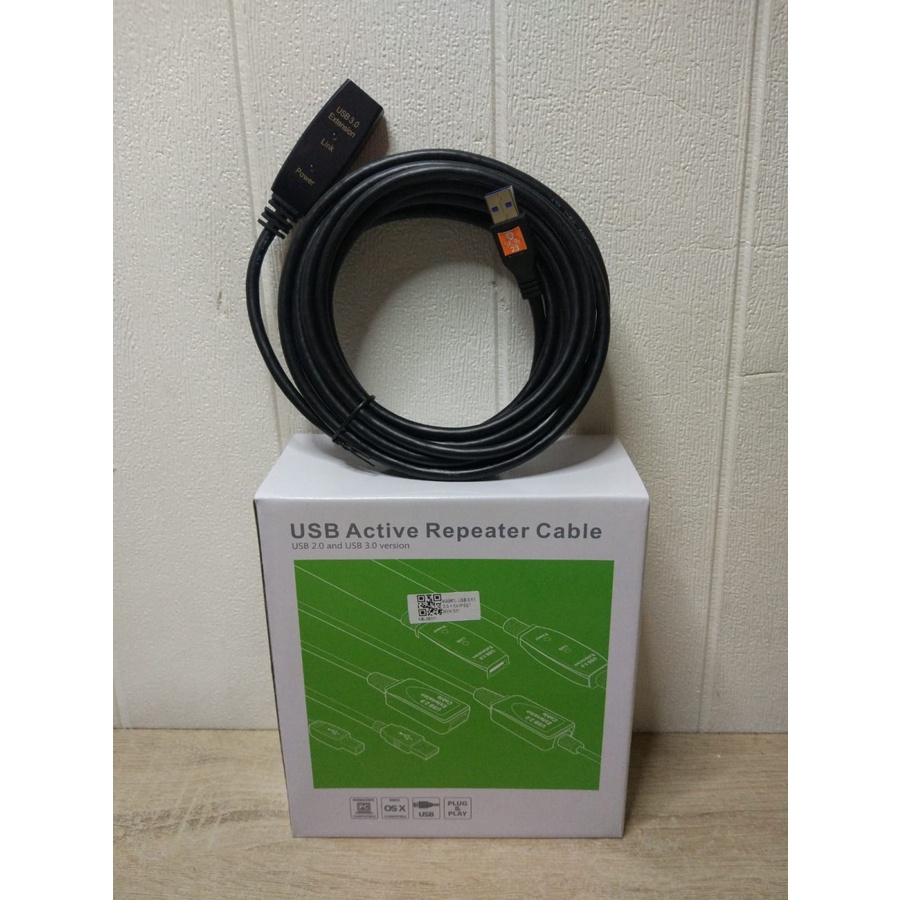 CABLE USB 2.0 EXT 5M + CHIPSET NYK USB EXTENSION 5 METER AKTIF