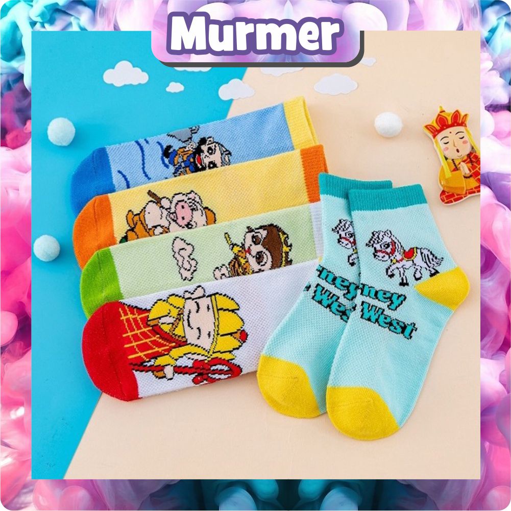 MurmerOfficial Kaos Kaki Anak Motif Kera Sakti Kaos Kaki Bayi Journey To The West Lucu KK043