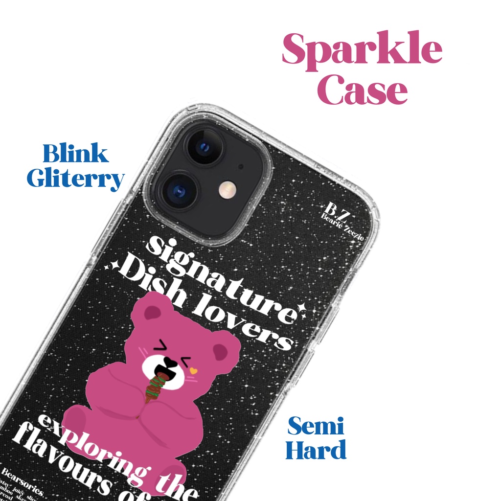 Casing iPhone Glitter / Sparkle Case Bearie Zeezie Signature Dish