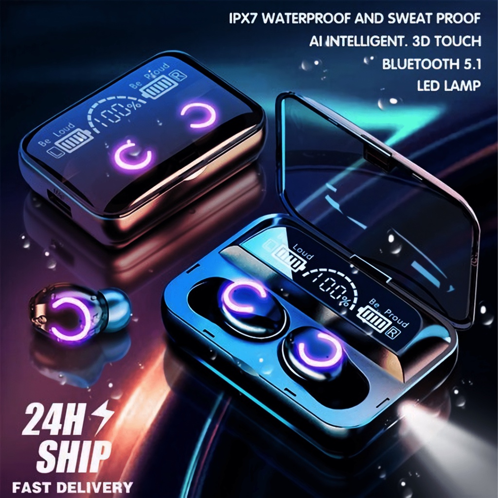 Earpods Wireless ORIGINAL TWS F9 - 5 Headset Gaming Bluetooth Murah Best Quality