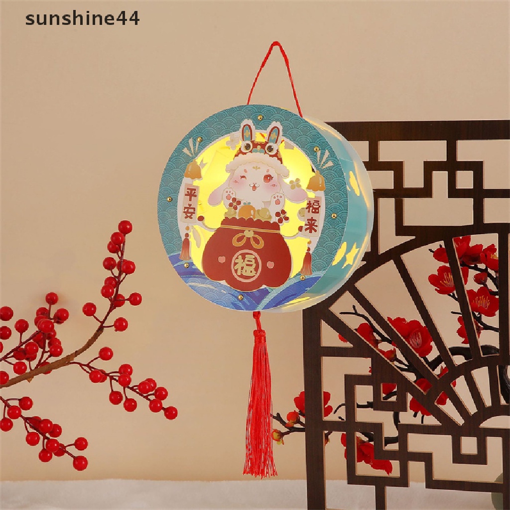 Sunshine DIY Hanging Rabbit Lantern 2023dekorasi Imlek Lampion Festival.