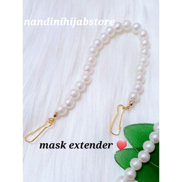 Konektor masker hijab terbaru / mask extender / konektor masker hijab mutiara / konektor masker