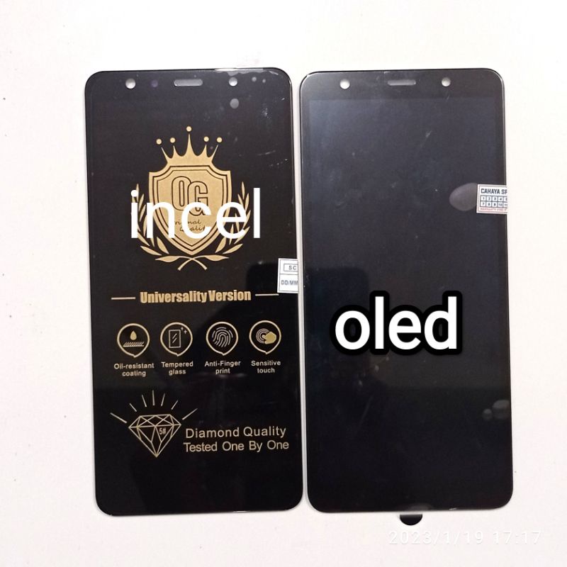 LCD TC SAMSUNG A750 A7 2018 ORIGINAL/ INCEL TESTED TOUCHSCREEN SET OLED