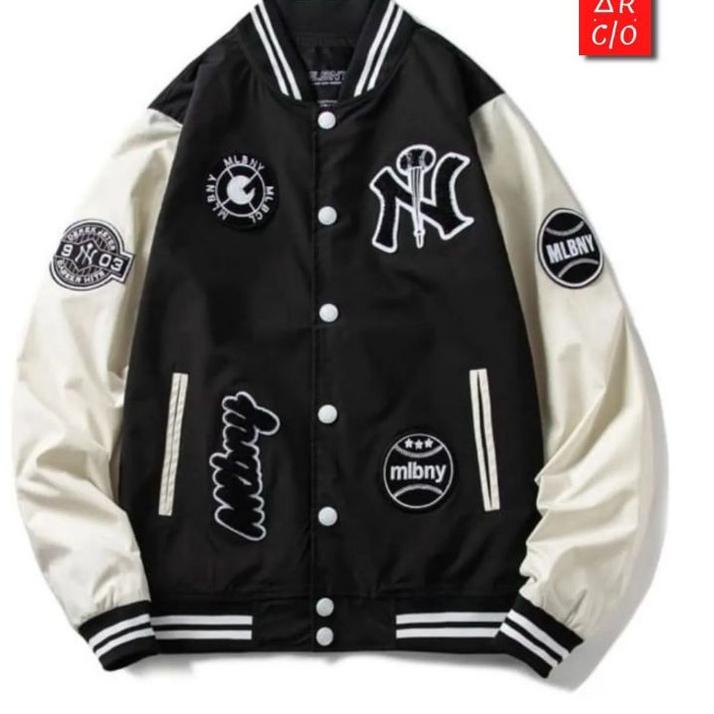 Terbaik.. MLB NY / BORDIR VARSITY / BOMBER JAKET BASEBALL VINTAGE PRIA WANITA ⁂isg❁