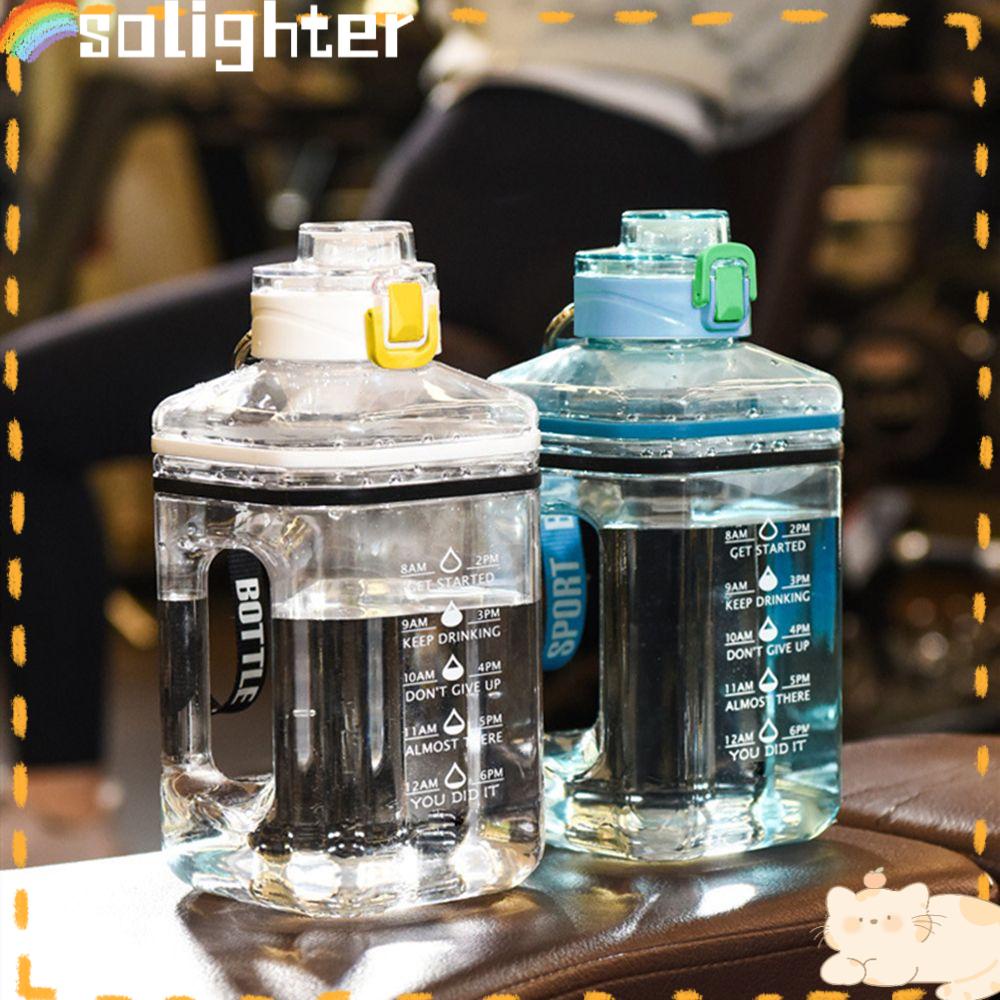 Solighter Sports Water Cup Portable Anti Bocor Musim Panas Olahraga Luar Ruangan Olahraga Botol Air Kebugaran Botol Air