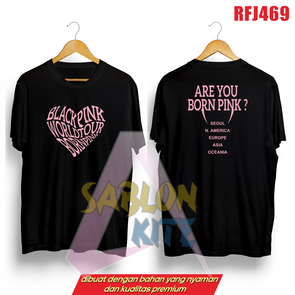 Kaos Kpop Born pink world tour bangkok rose RFJ469