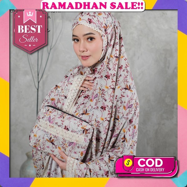 Syahdika - Mukena Dewasa Daily 2In1 Syahnaz Hawa Series Mukena Traveling Mini Pouch Mukenah Dewasa R