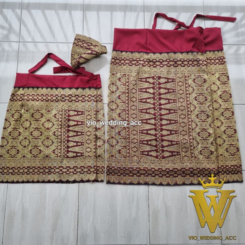 Set Songket palembang siap pakai (tenun asli)