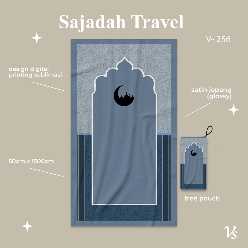 SAJADAH TRAVEL/SAJADAH SOUVENIR TAHLILAN DAN PESTA FREE POUCH V256