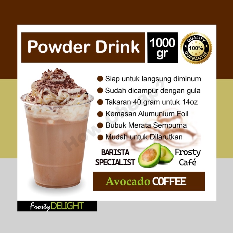 Bubuk Avocado Coffee 1kg [Ready to Drink] #006 Bubble Drink