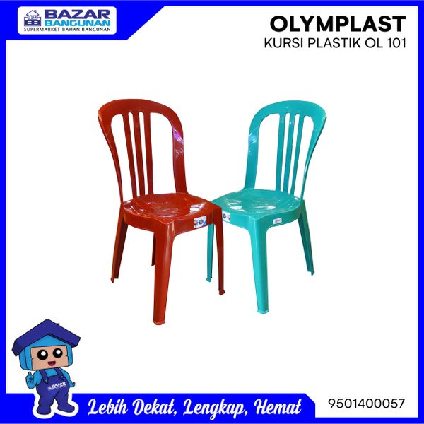 Kursi Sender Plastik OL 101 A Olymplast/ HARGA SUDAH TERMASUK PAKING BUBBLE WRAP ATAU PLASTIK WRAP AMAN