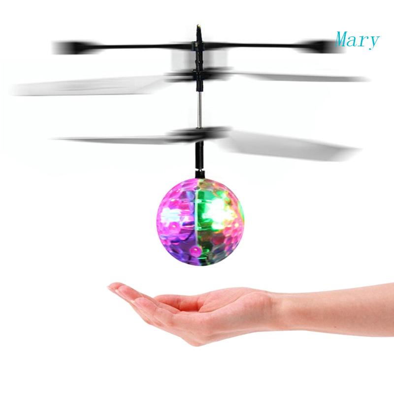 Mary Flash Flying Infrared Induction Colorful LED Disco RC Helikopter Mainan Anak