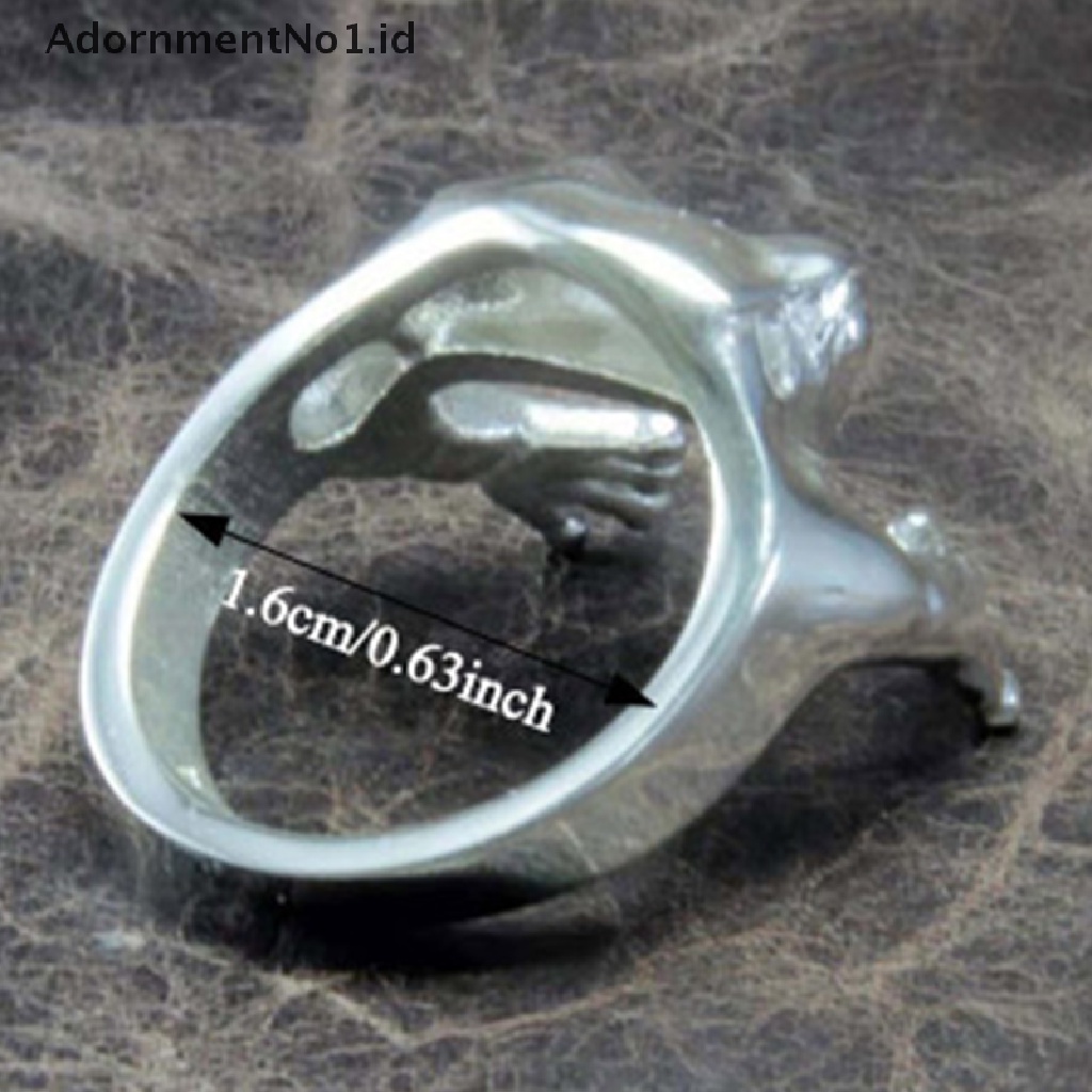 [AdornmentNo1] Cincin Hewan Kodok Untuk Wanita Kodok Kodok Metal Wrap Ring Cincin Kawin Hadiah [ID]