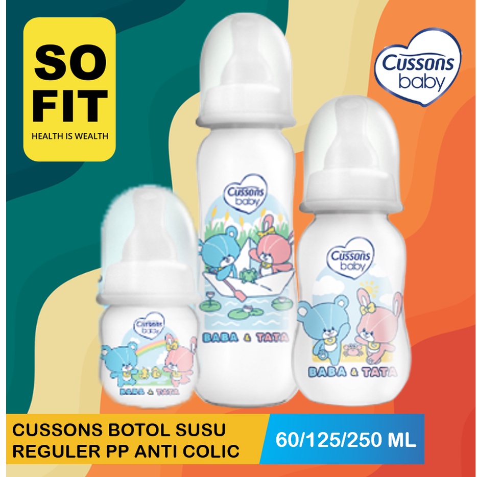 Cussons Baby Milk Bottle Reguler PP Anti Colic  60ml 125ml  250ml / Botol Susu  / Dot Bayi