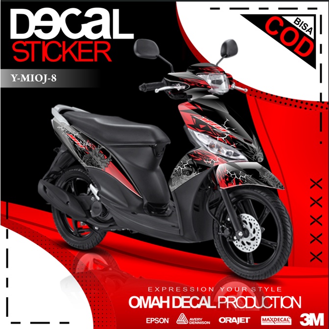 DECAL MIO J FULL BODY DEKAL STIKER MIO J YAMAHA STIKER KUALITAS TERBAIK TAHAN LAMA STIKER KEKINIAN K