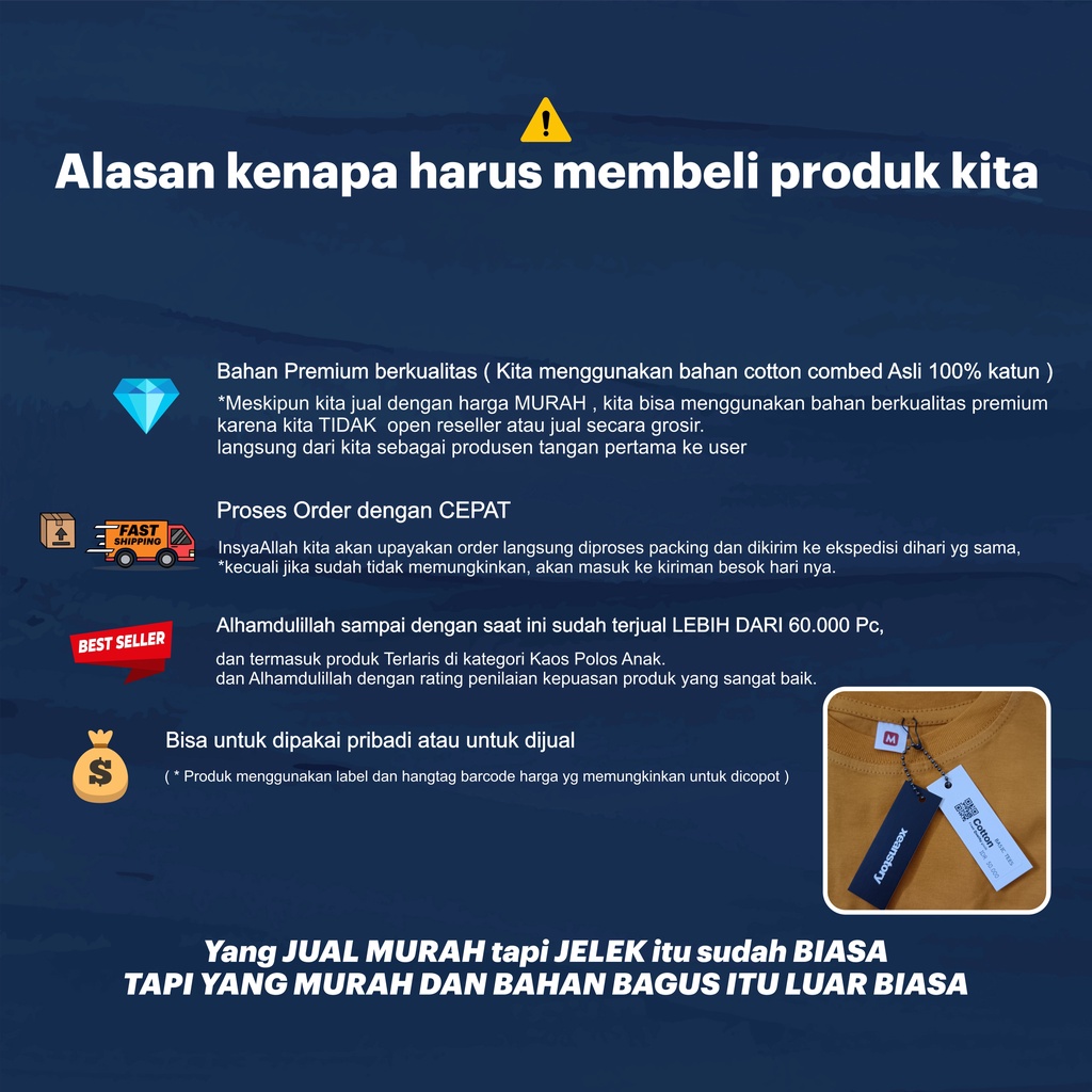kaos polos anak, kaos polos anak laki laki, kaos polos junior XXL