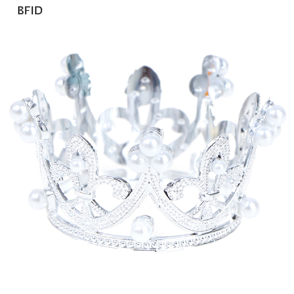 [BFID] 1pc Mini Crown Cake Topper Kristal Mutiara Tiara Anak Hiasan Rambut [ID]