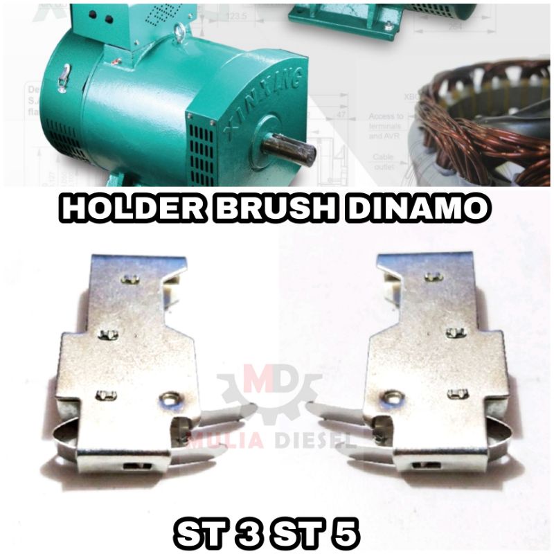 Brush Holder Dudukan Rumah Arang Kol Dinamo Listrik Alternator ST3 ST5 3000 5000 WATT