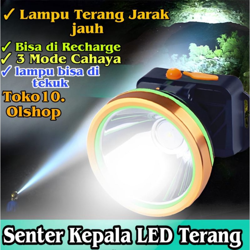 Senter Kepala 30Watt Led Carger⭐Toko10⭐