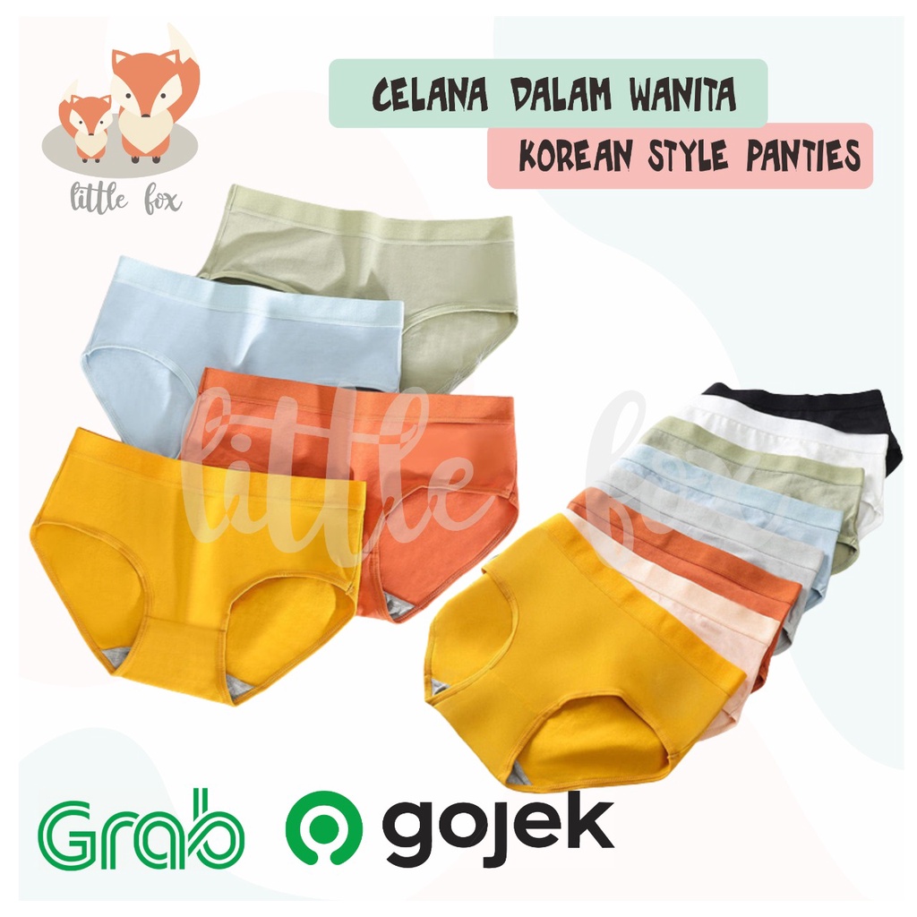 Celana Dalam Wanita Underwear Cewek Polos Sexy Gaya Korea Bahan Katun Pakaian Dalam CD Premium Panties Perempuan Korean Style