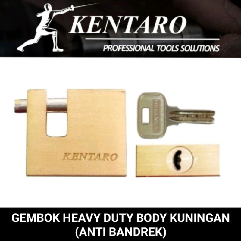gembok model kotak heavy duty body Kuningan kentaro japan quality