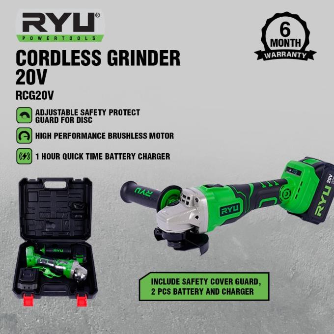 Ryu Cordless Grinder 20V / Mesin Gerinda Baterai
