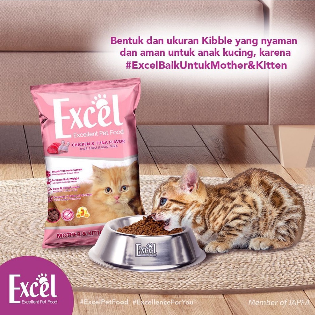 Excel 20kg Makanan Kucing Kering Karungan