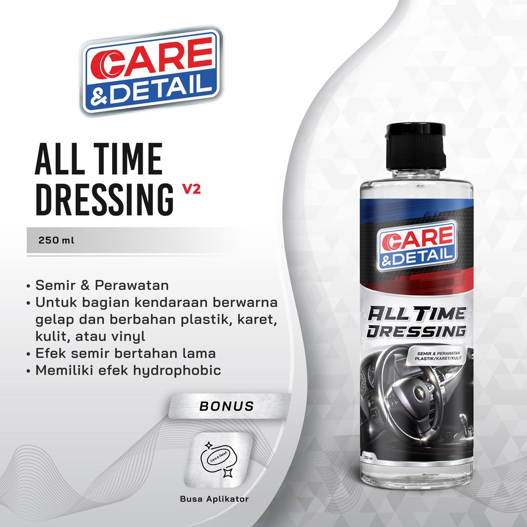 ALL TIME DRESSING by Care &amp; Detail | Penghitam &amp; Pengkilap Trim Plastik Karet Dashboard Mobil Motor