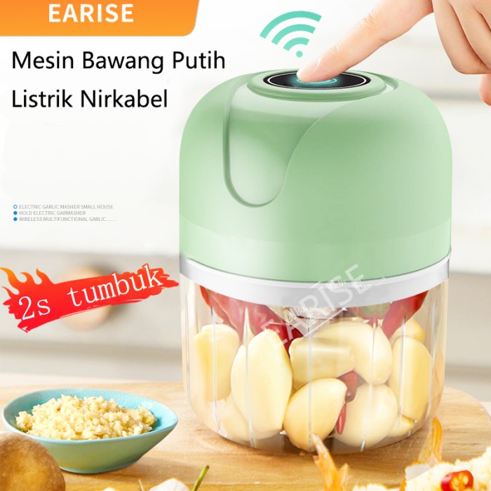 Gilingan Earise Mini Listrik Perajang Bawang Putih Usb Penggiling Daging