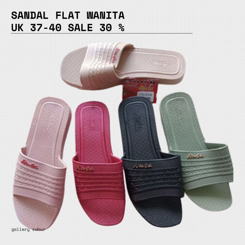 NEW ERA SANDAL SELOP WANITA IBU-IBU RUMAHAN KAMAR MANDI ANTI AIR ANTI SLIP WARNA-WARNI SANDAL SLOP K