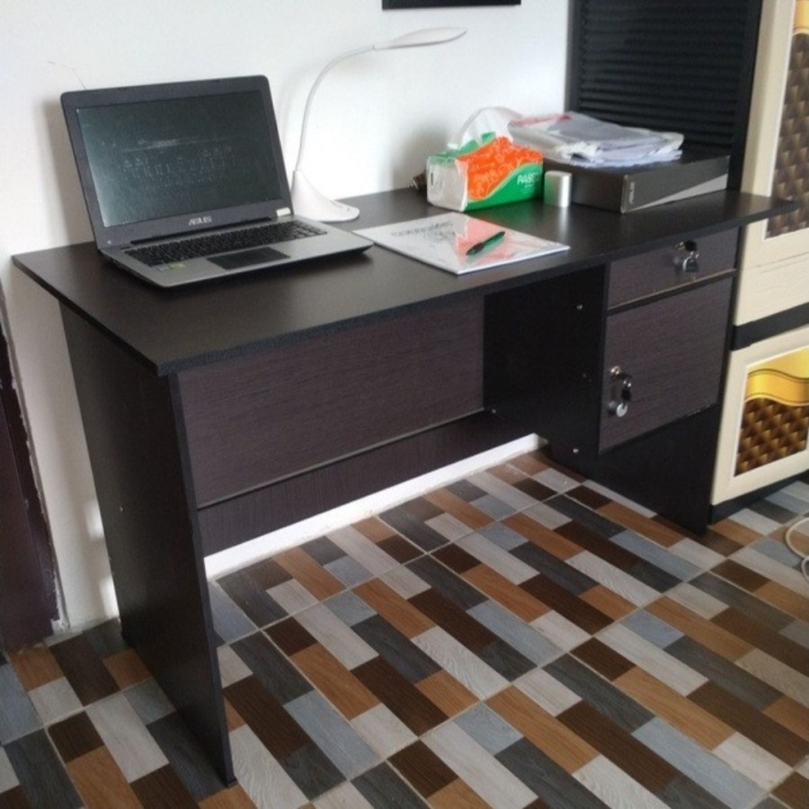 meja kerja 120 cm setengah biro