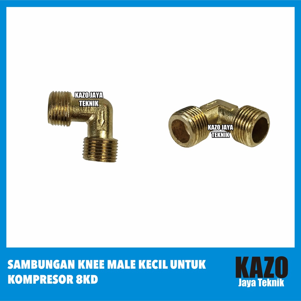 Sambungan Selang Knee Male Kecil Kompresor 8KD