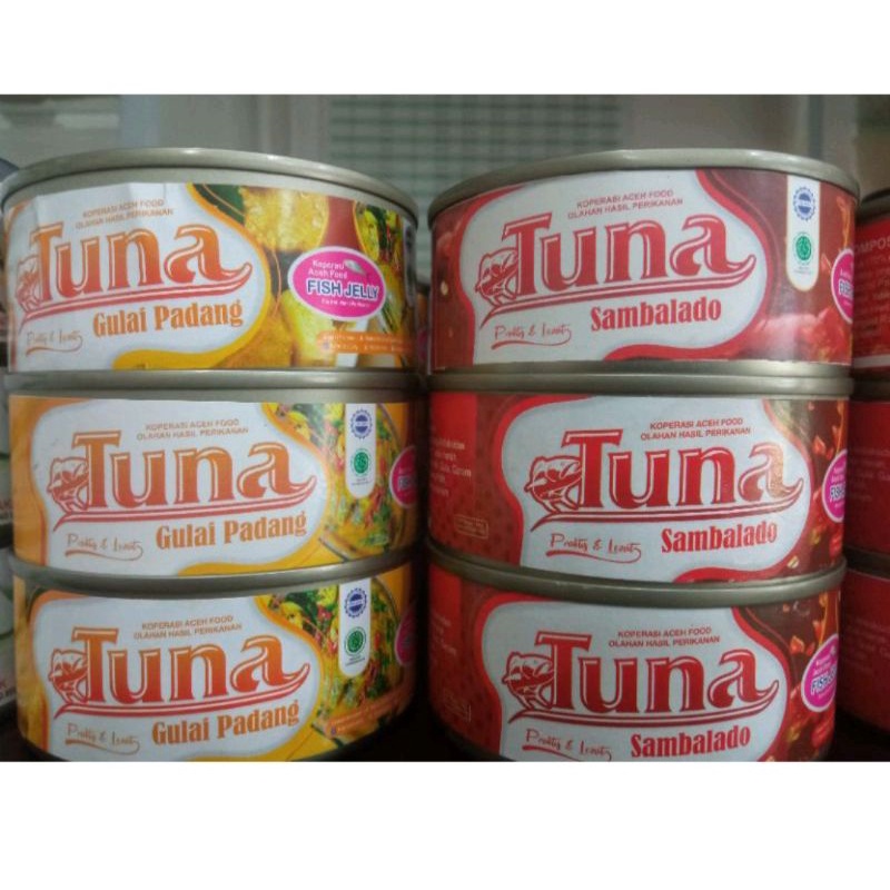 

FISH JELLY ACEH | Tuna kaleng dalam Minyak 100 g | Tuna Sambalado dan Cabe Ijo