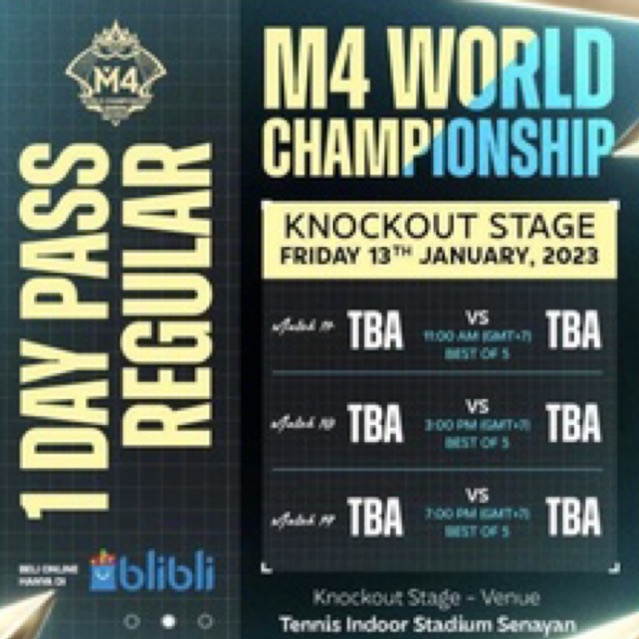 Tiket M4 tgl 13 Januari (MYTHIC)