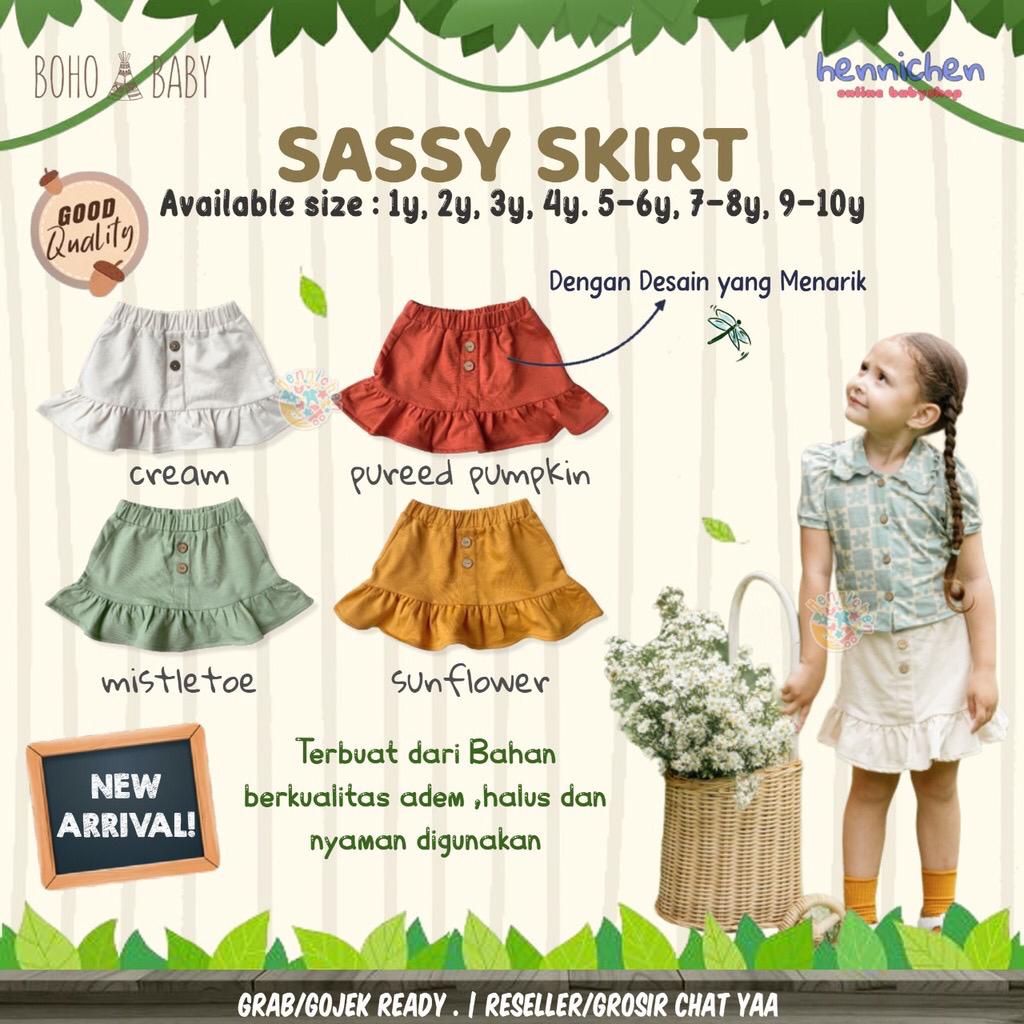 BOHOPANNA SASSY SKIRT ROK PENDEK ANAK ROK RUFFLE FASHION ANAK PEREMPUAN 1 - 10 TAHUN