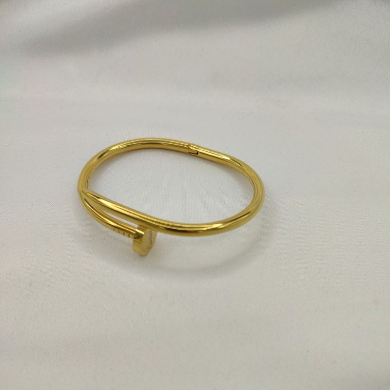 Gelang Titanium Gelang stainless cart polos bentuk paku