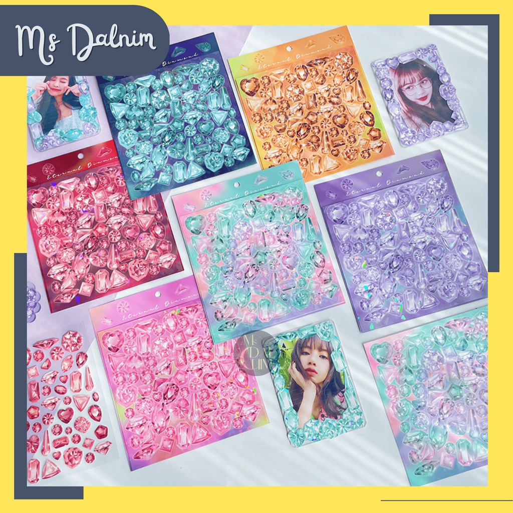 

Stiker Aesthetic Korea Lucu Cute Eternal Diamond Berlian Anti Air Mengkilap Hologram Deco Sticker Gliter / Dekorasi Journal Jurnal Diary Bujo Photocard PC Holder Decor HP Kpop Toploader Cahol Jepang Kawaii DIY Planner Scrapbook Craft [ST108]