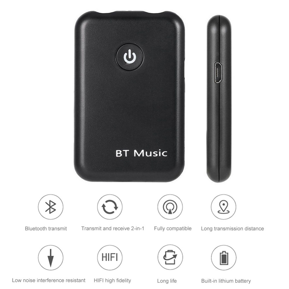 HiFi Audio 2 in 1 Bluetooth Transmitter &amp; Receiver 3.5mm - YPF-03 - Black