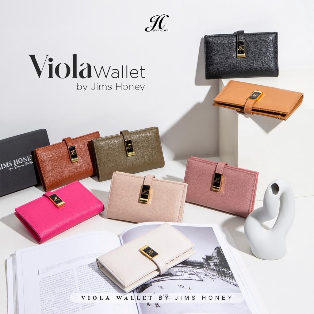 Jims Honey - Viola Wallet (Free Box) &amp; Vallerie Wallet (Free Box) Dompet Panjang Dompet Lipat