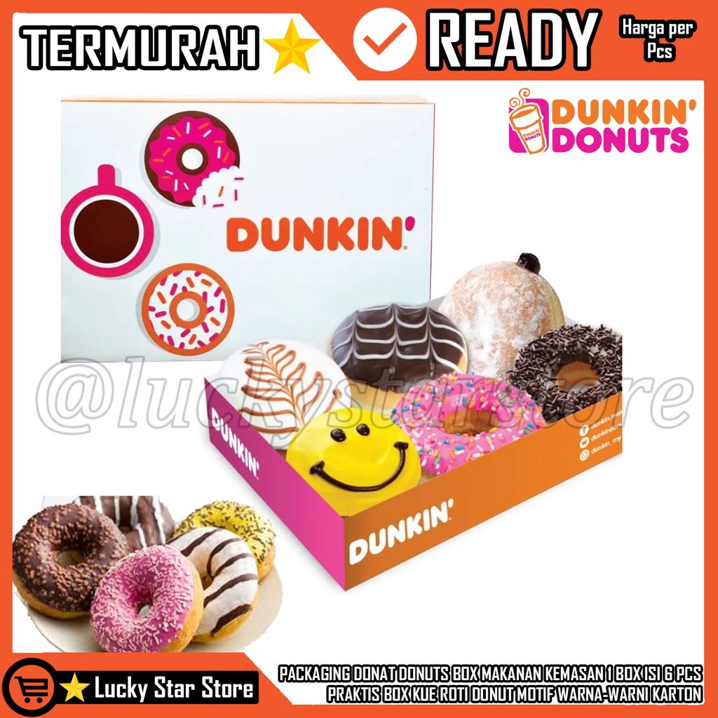 PACKAGING DONAT BOX MAKANAN UNTUK HARGA MURAH BISA CUSTOM UKURAN KARDUS DUS DONAT BOX KUE KEMASAN RO