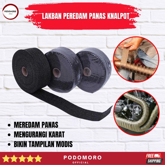 

Selotip Isolasi Tape Lakban Peredam Panas Knalpot Geonyieek Exhaust Wrap