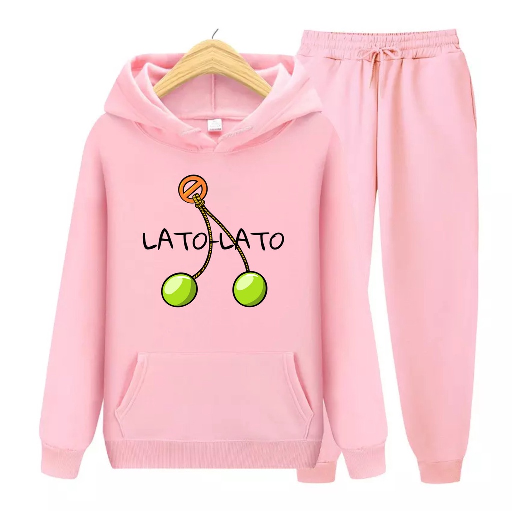 LATO LATO Sweater Hoodie Atasan Dan Setelan Anak Viral Kekinian Usia 4-12+Tahun Bisa Bayar Ditempat COD