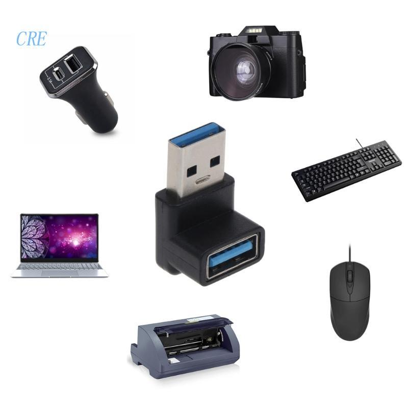 Cre New 90derajat USB 3.0 A Male To Female AM/Untuk AF Adaptor Siku Kanan Konek USB