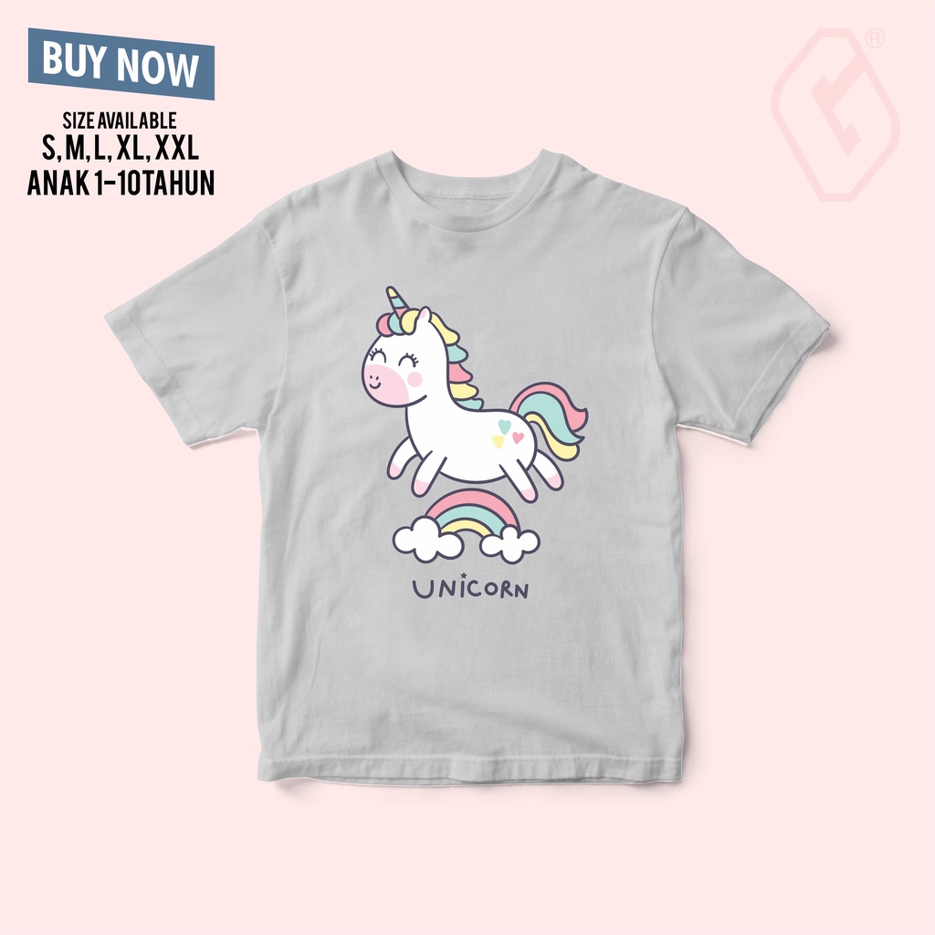 baju anak little pony / kaos anak kuda pony pelangi