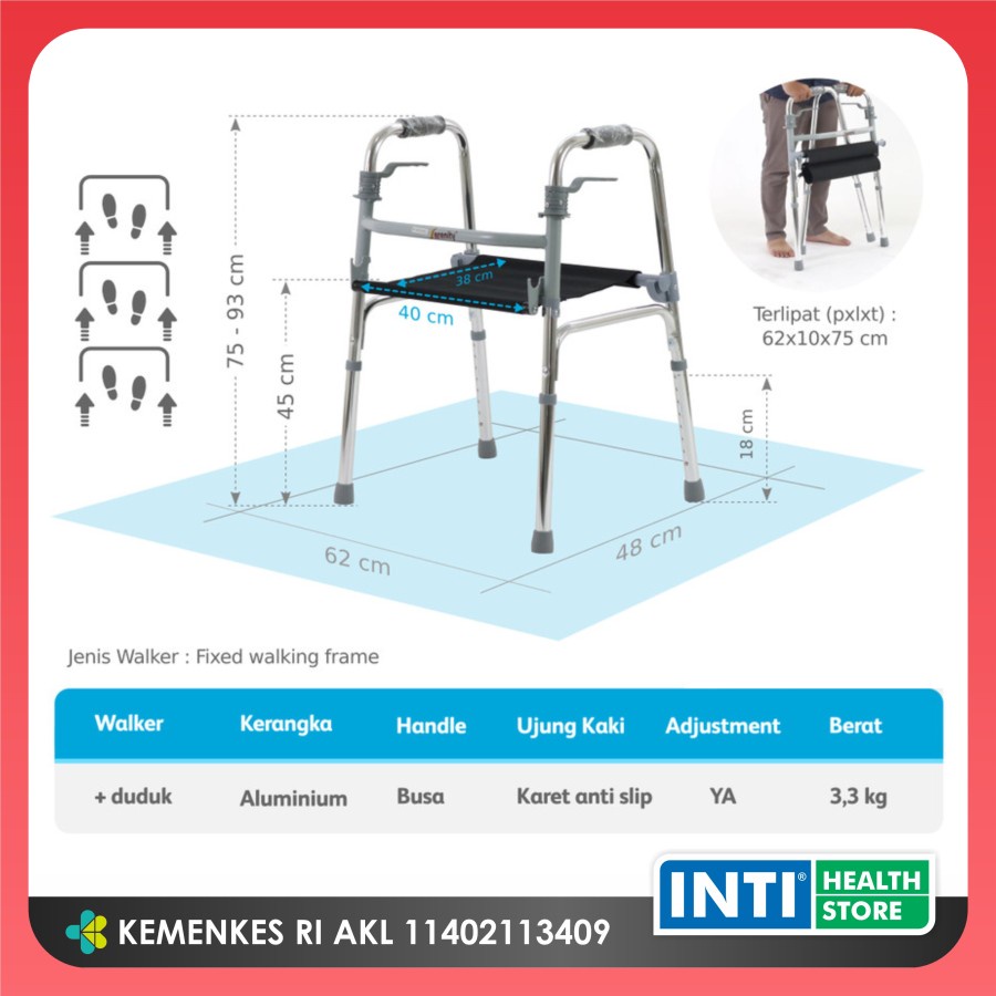 Gea | Walker FS-961-L | Alat Bantu Berjalan Kaki 4